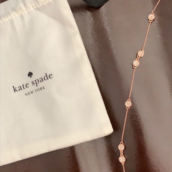 Kate Spade Gatsby Dot Mini Scatter Necklace- Rose Gold - Picture 3 of 7